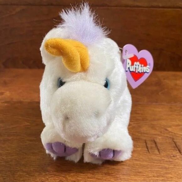 SWIBCO Puffkins Vintage 1990s "Magic" Unicorn Plush - Picture 1 of 3